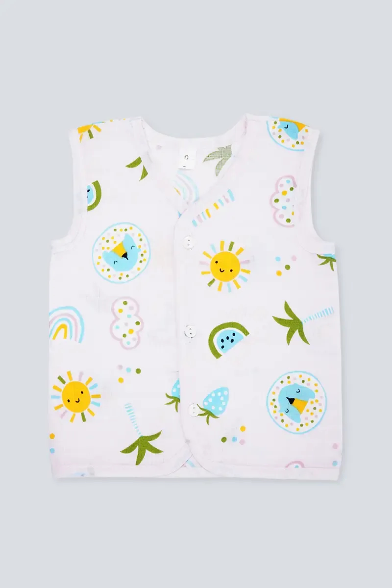 Cotton Button Jhabla for Babies - Baby Pink