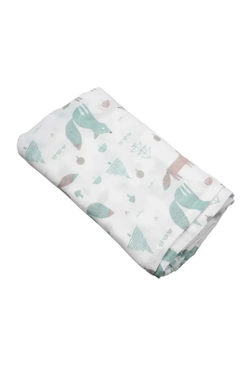 Cotton Muslin Towel for Babies - White