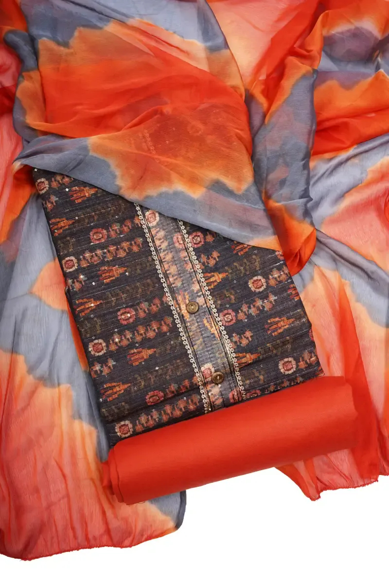 Georgette Printed Unstitched Dress Material for Women