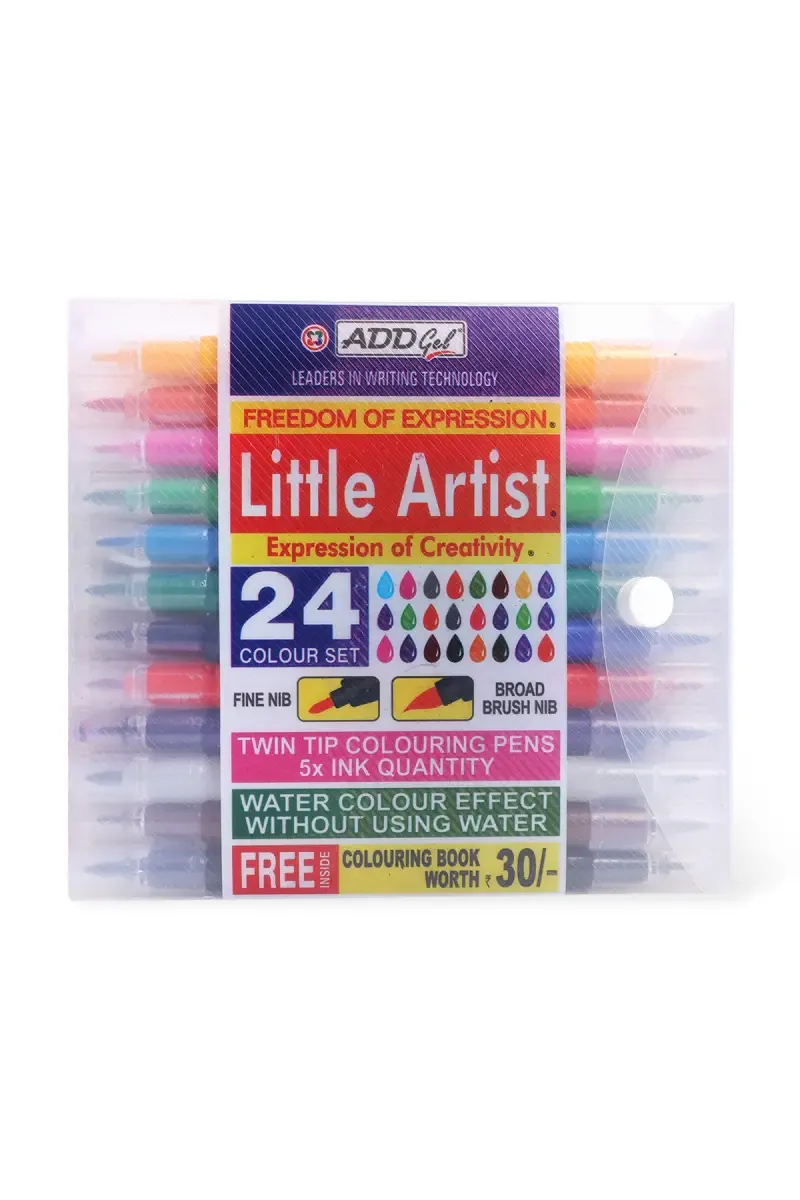Little Artist Twin Tip Coloring Pens- 24 Colors