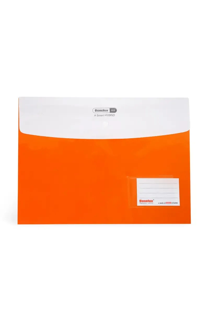 Snap Button Utility Folder (FC Size) - Orange