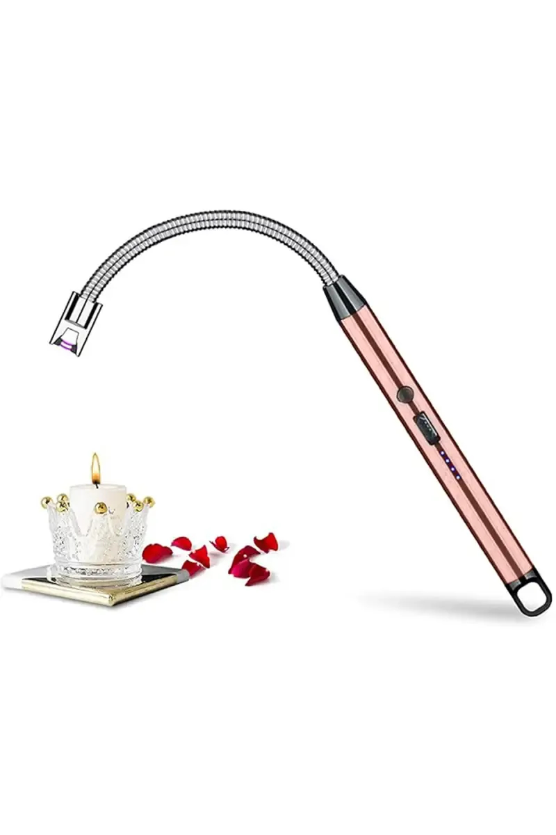 Alloy Steel Electric Lighter with USB Interface, LED Power Display - 27 cm