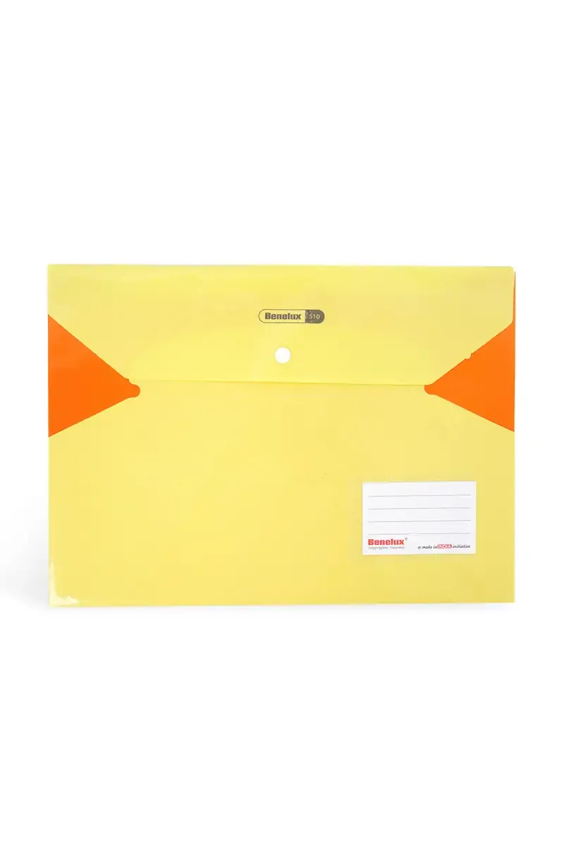 Double Color Utility Folder (FC Size & Snap Closure) - Yellow