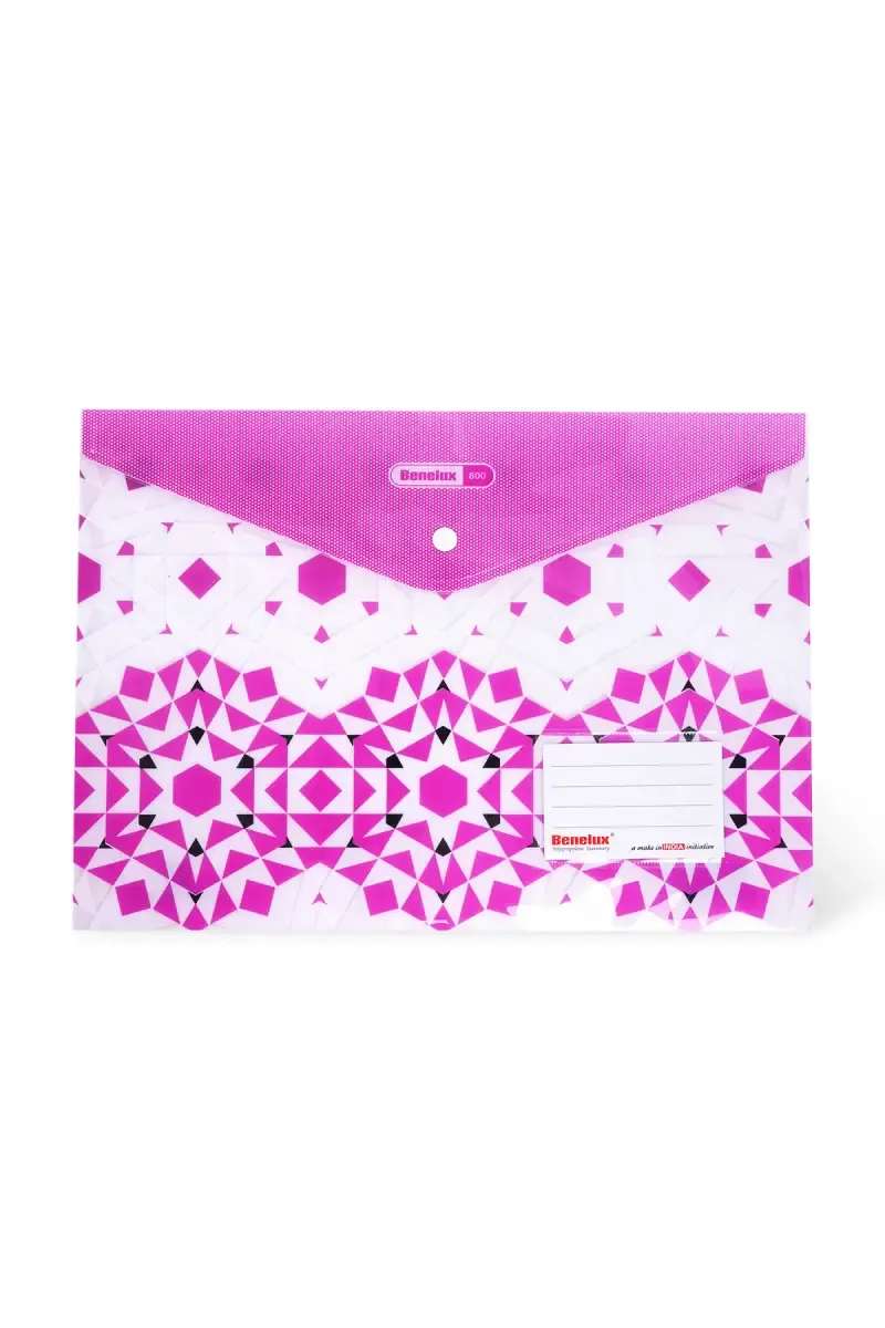 3D Printed File Folder (FC Size & Snap Closure) - Pink