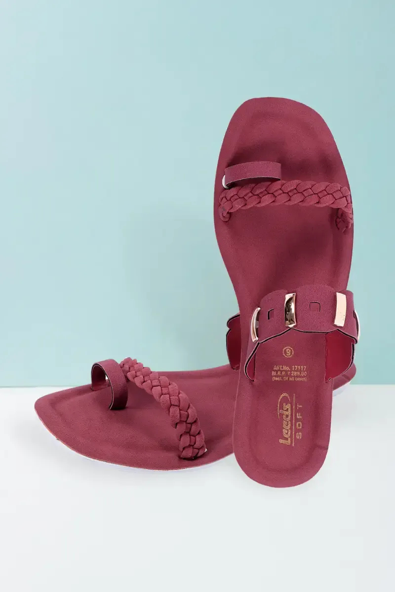 Soft Footbed Braided Strap Slip-On Sandals for Women