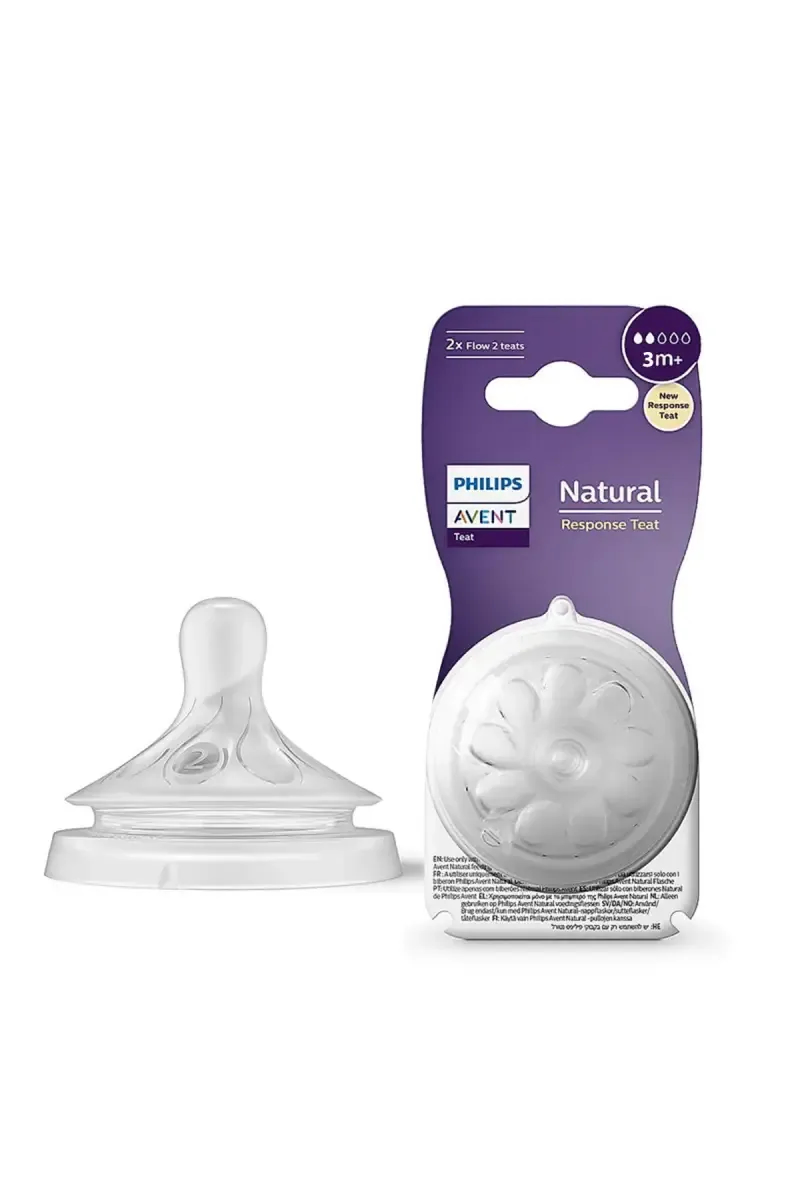 Philips Avent Natural Response Teats Twin Pack (SCY964/02) - 3 Months+ 