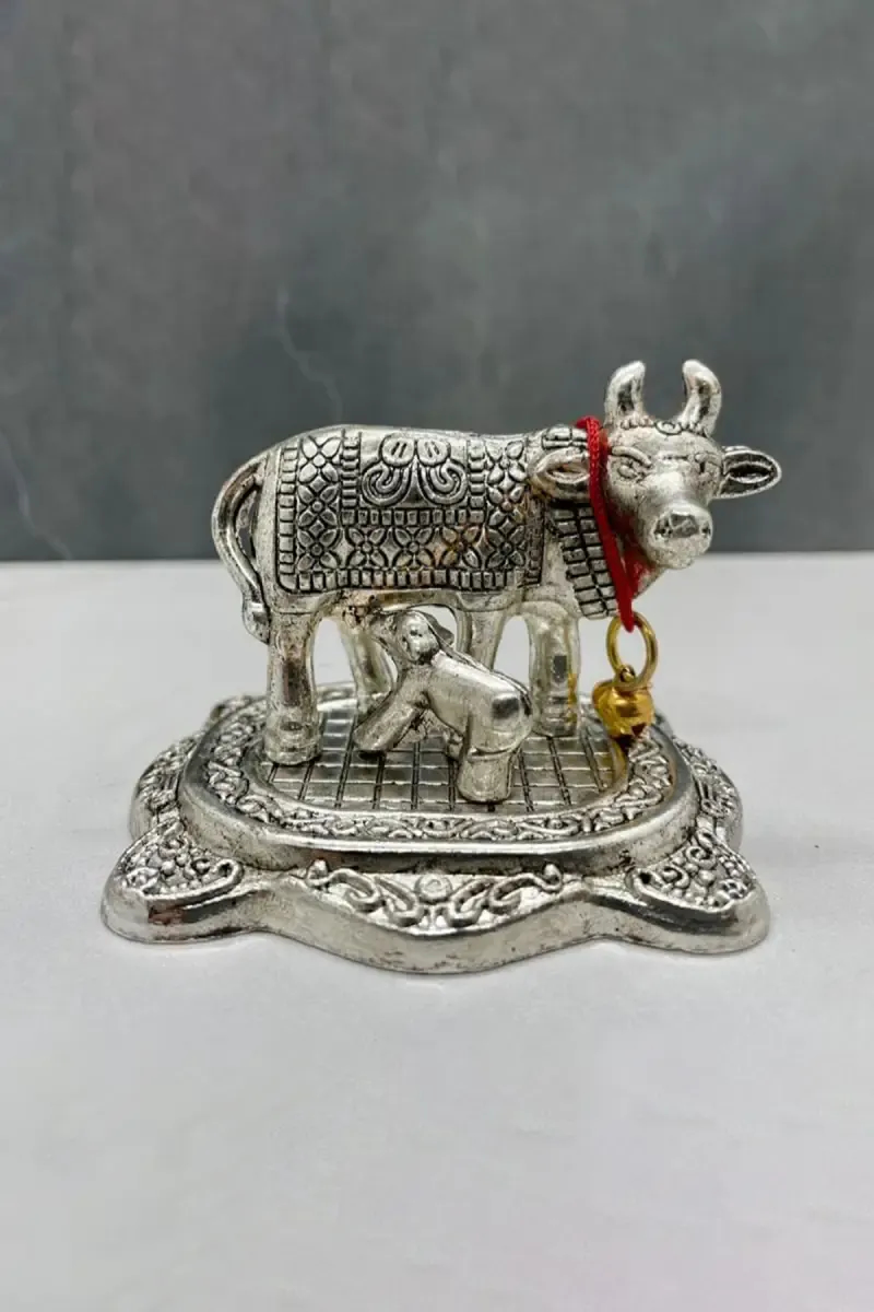 Brass Cow & Calf Idol - 7 x 6cm