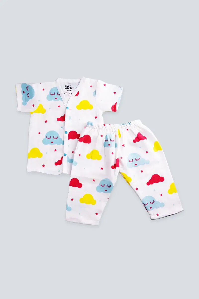  Muslin Clothing Set for Baby Girl - Multicolor