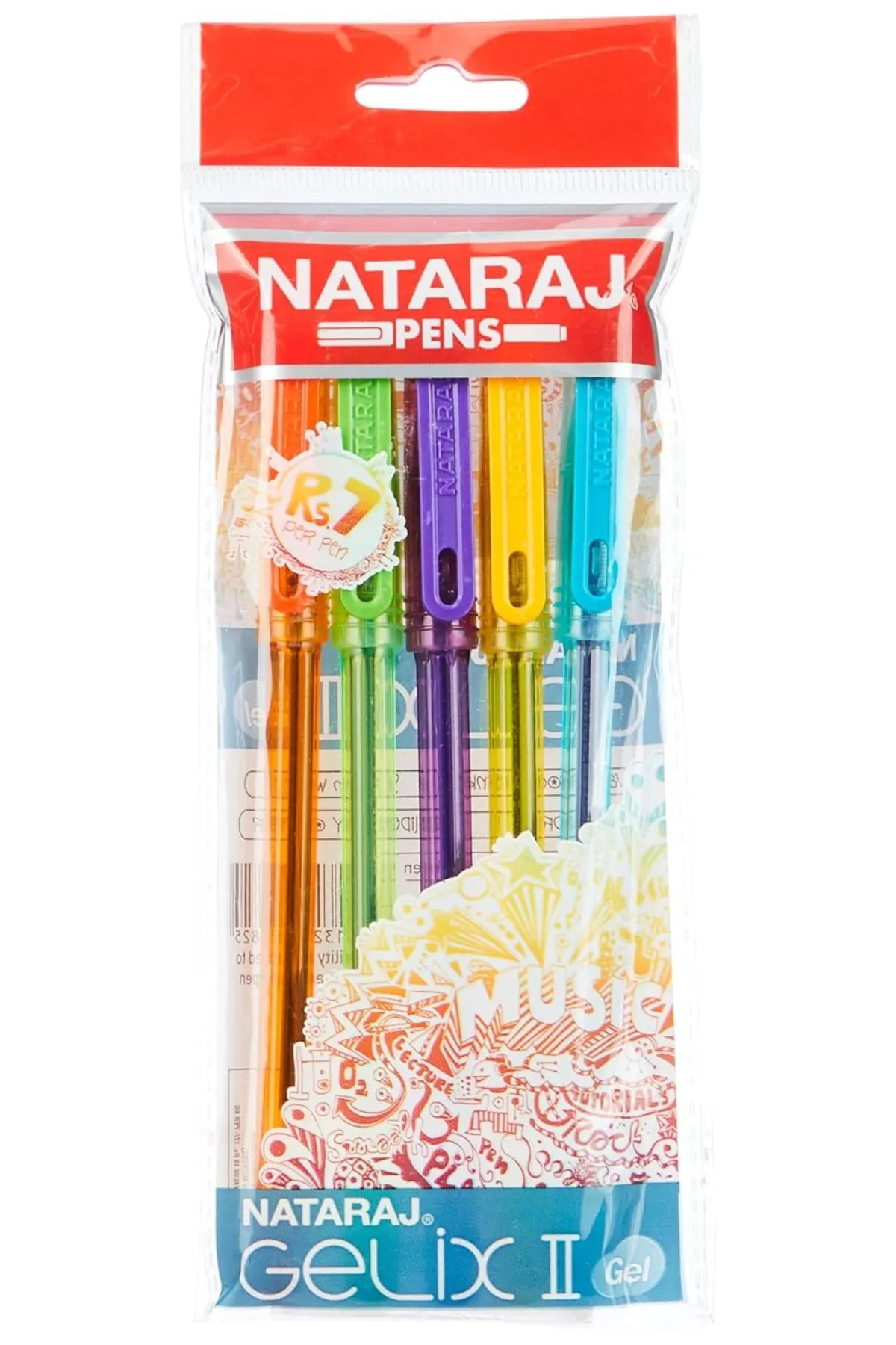 Nataraj Gelix II Gel Pens - Pack of 5