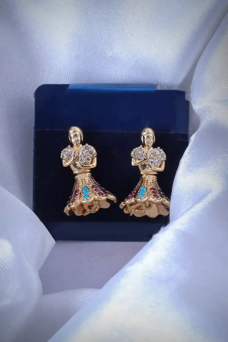 Traditional Dancer Design Jhumki Earrings with for Women