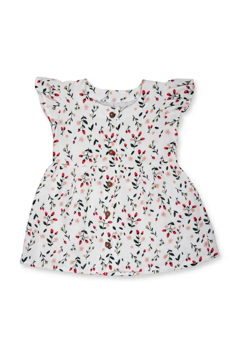Muslin Frock for Baby Girl - White