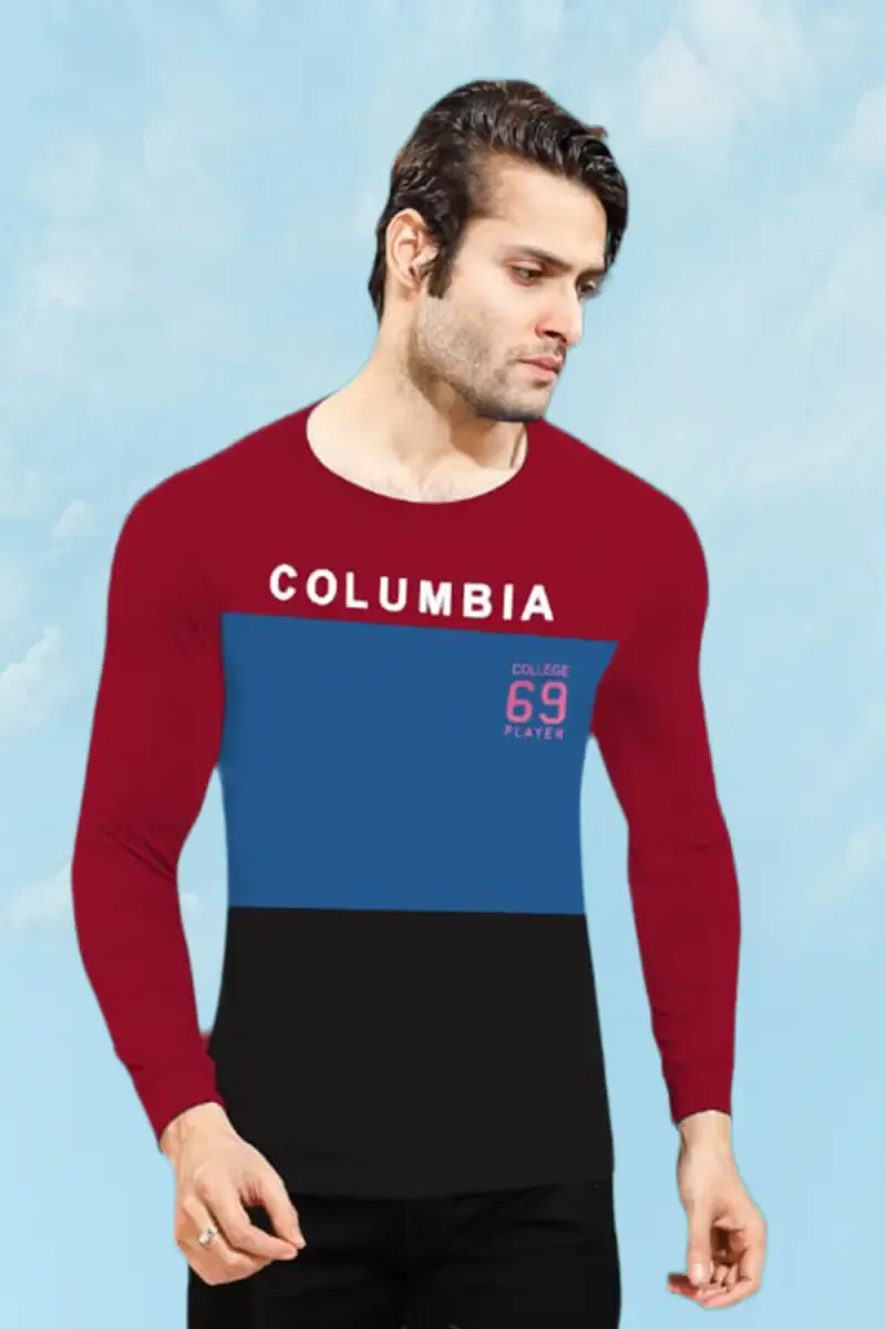Cotton Color Block casual Tshirt for Men