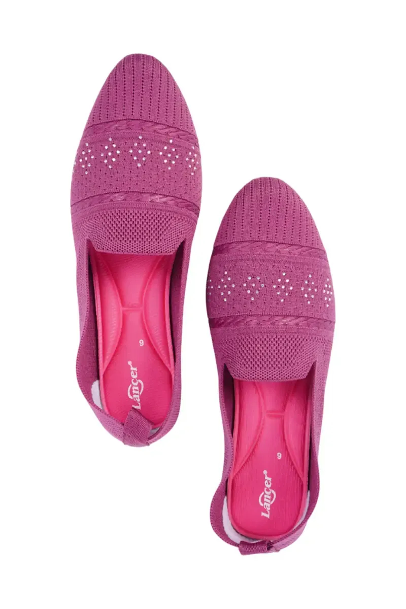 Slip-On Shoes for Women - Crystal Embellished, Stylish & Comfortable