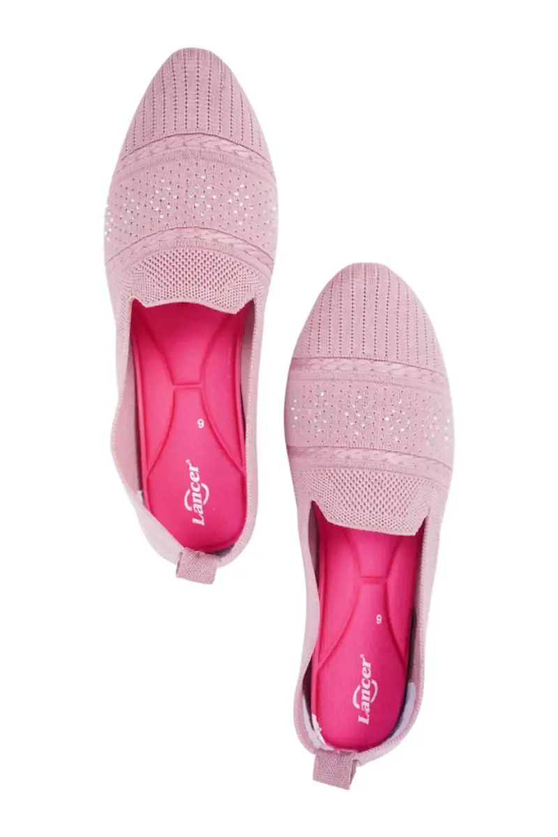 Slip-On Shoes for Women - Crystal Embellished, Stylish & Comfortable