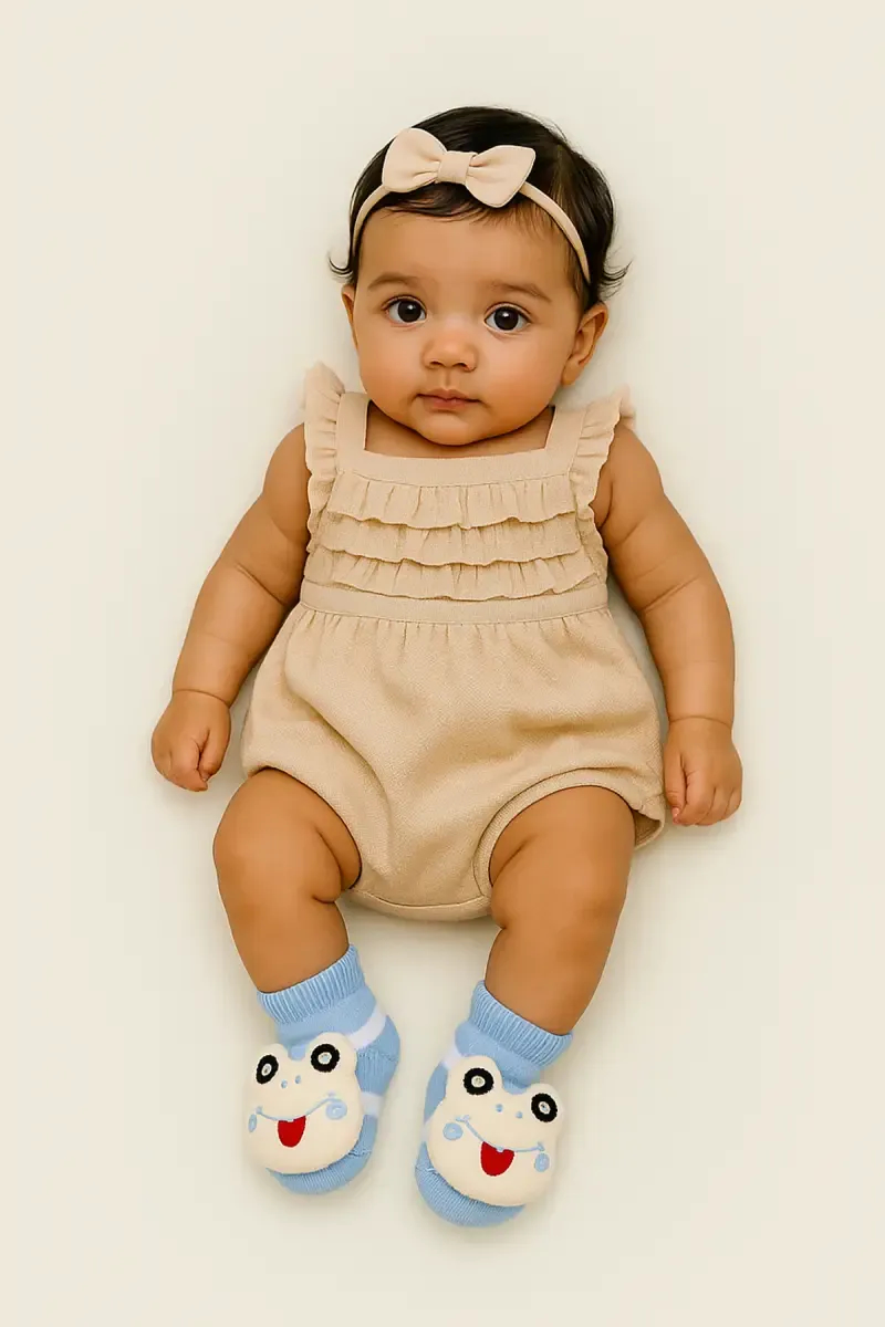 Cotton Socks/Booties for Babies - Blue