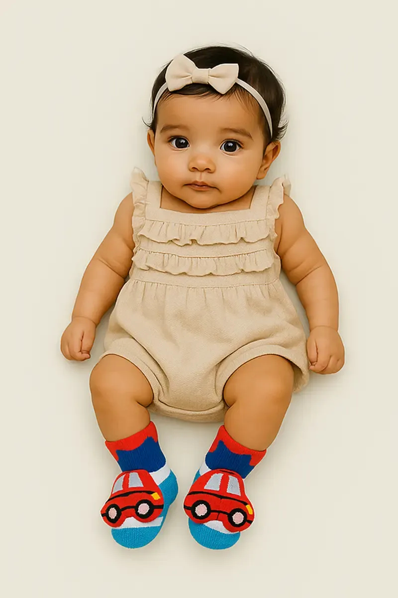 Cotton Socks/Booties for Babies - Multicolor