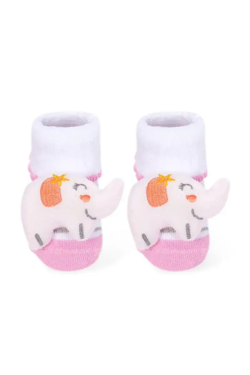 Cotton Socks/Booties for Babies - Baby Pink