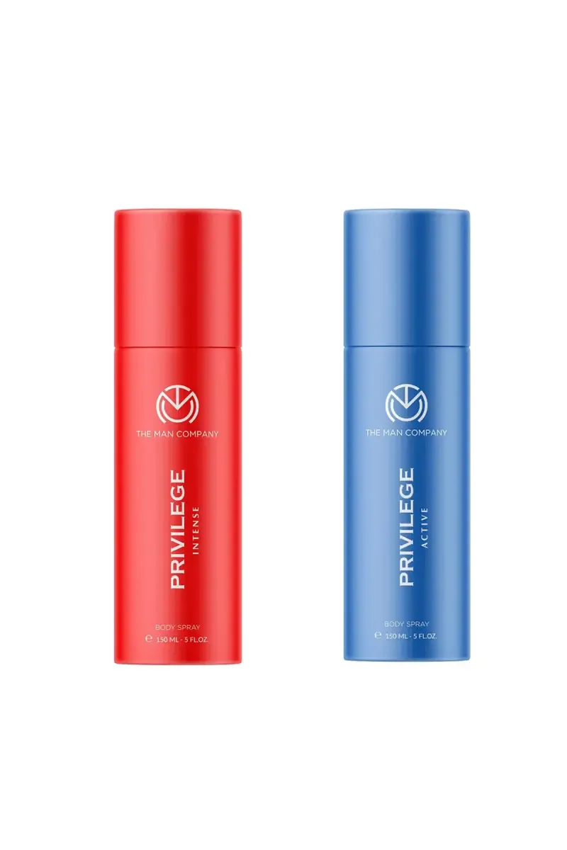 The Man Company Privilege Perfume Duo (Intense & Active) - 150ml Each
