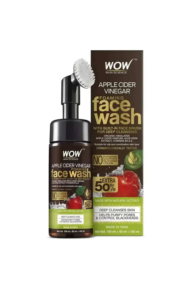 Wow Apple Cider Vinegar Foaming Face Wash - 150ml