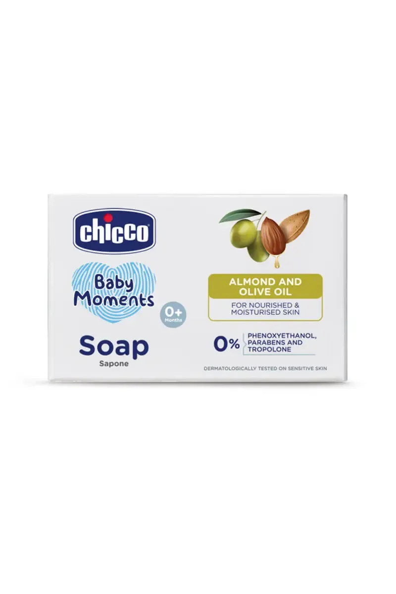 Chicco Baby Moments Almond and Olive Soap - 125g