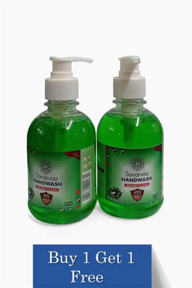 Neem Instant Clean Hand Wash, Sanarvaa- Buy 1 Get 1 Free (250ml Each)	