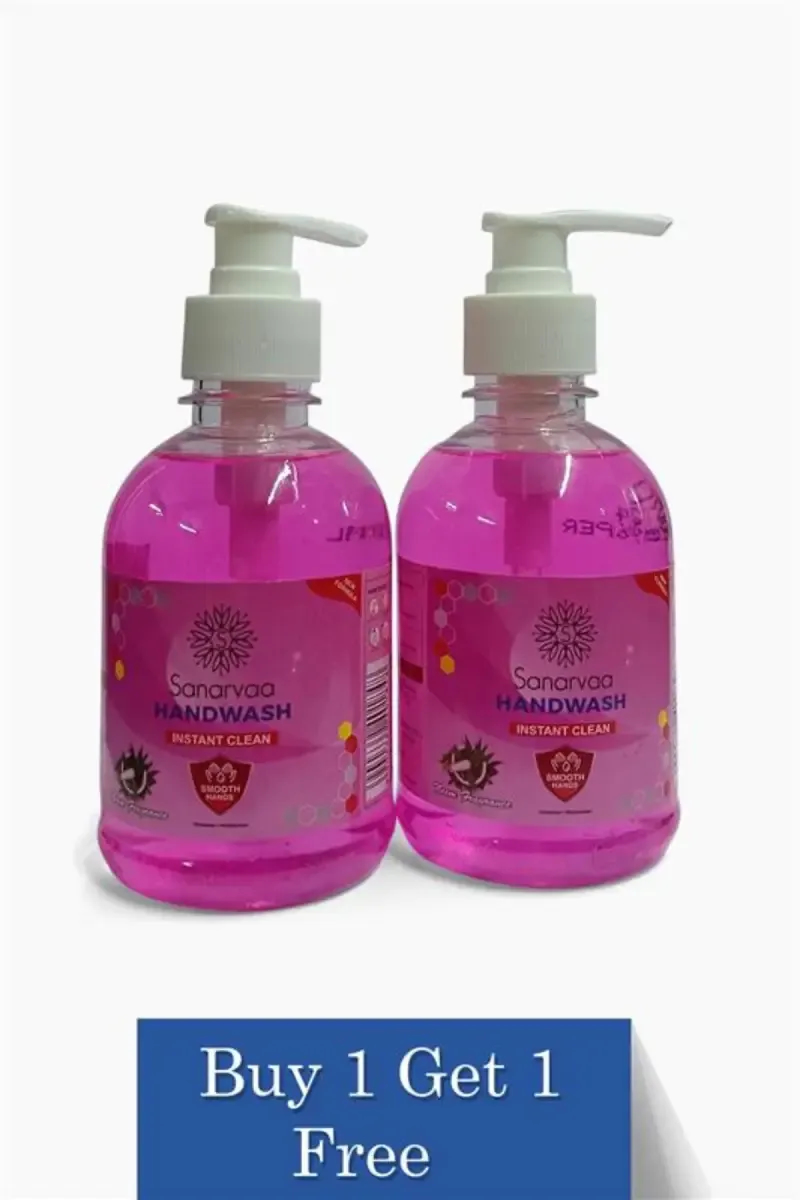 Rose Instant Clean Hand Wash, Sanarvaa- Buy 1 Get 1 Free (250ml Each)