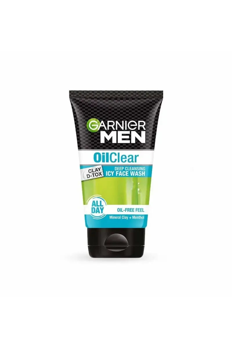 Garnier  Men Oilclear Clay D-Tox Deep Cleansing Icy Face Wash -100g