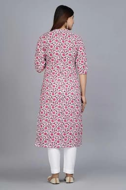 Cotton Floral Printed kurti for Women 000433M38PIN