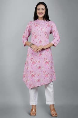 Cotton Printed Kurti for Women 000628L40PIN