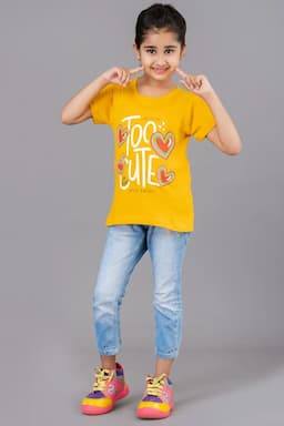 Girl's Cotton Printed Top (3 - 9 Yrs) 00065734YRSMUS
