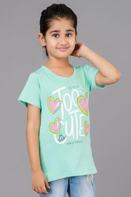 Girl's Cotton Printed Top (3 - 9 Yrs) 00065778YRSGRE