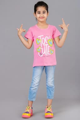 Girl's Cotton Printed Top (3 - 9 Yrs) 00065778YRSPIN