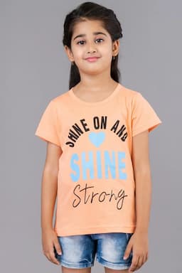 Girl's Cotton Printed Top (3 - 9 Yrs) 00066189YRSORA