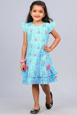 Girl's Pure Cotton Printed Dress (5 - 8 Yrs) 000679AQU56YEA