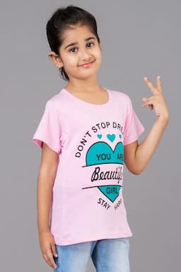 Girl's Cotton Printed Top (3 - 9 Yrs) 00073989YRSBABPIN
