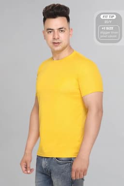 Men's Polyester Blend Sports T-shirt 001349SGOL