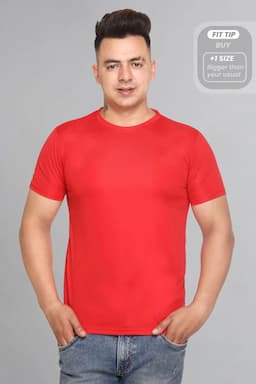 Men's Polyester Sports T-shirt 001350SRED