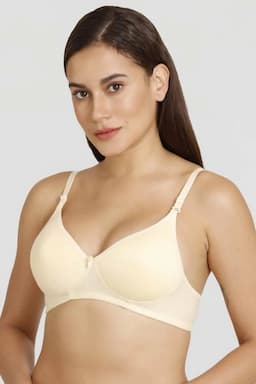 Cotton Blend Full Coverage Padded Bra for Women 002097CRE34B