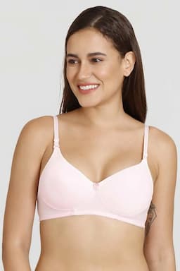 Cotton Blend Full Coverage Padded Bra for Women 002097PIN30B
