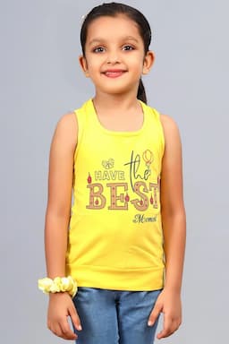 Cotton Blend Printed T-shirt for Girl (3 - 12 Yrs) 002498910YRSYEL