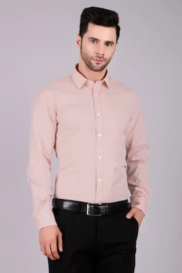 Men's Polycotton Slim Fit Formal Shirt 003595LIGREDM