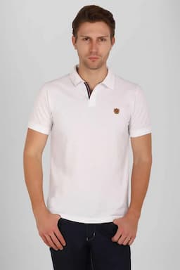 Cotton Polo T-shirt for Men 003608LWHI