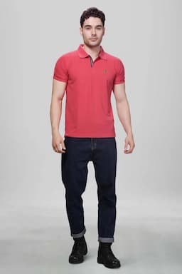 Cotton Polo T-shirt for Men 003608MDEEPIN