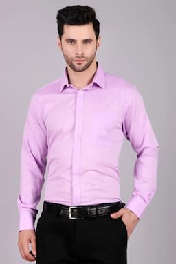 Men's Polycotton Slim Fit Formal Shirt 003609LIGPURXXL