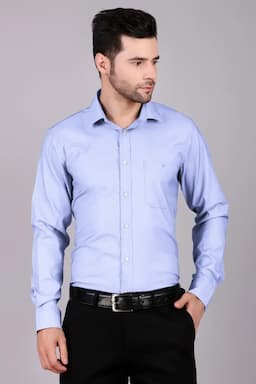 Men's Slim Fit Formal Shirt 003611BLUXXL