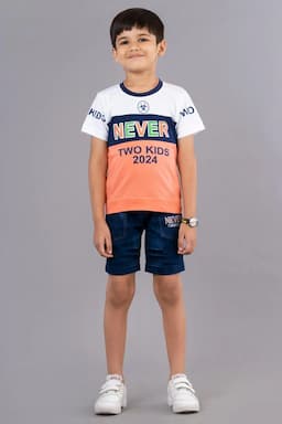 Boy's Printed T-shirt with Shorts Set (2-Pcs Set) 004514PEA23YRS