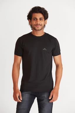 Men's Polyester Sports T-shirt 004879XXLBLA