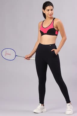 Lycra Slub Solid Stretchable Yoga Pants for Women 004987NAVBLUM