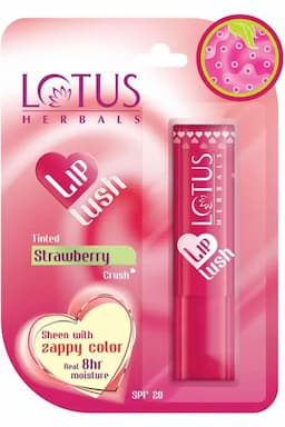 Lotus Herbals Lip Lush Tinted Lip Balm With SPF 20 (Strawberry) 006389STR