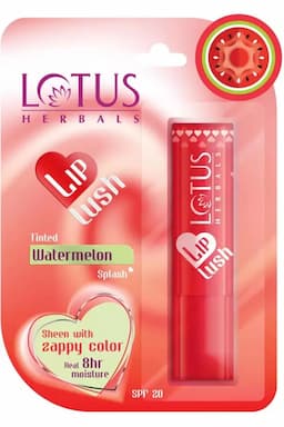 Lotus Herbals Lip Lush Tinted Lip Balm With SPF 20 (Watermelon) 006389WAT